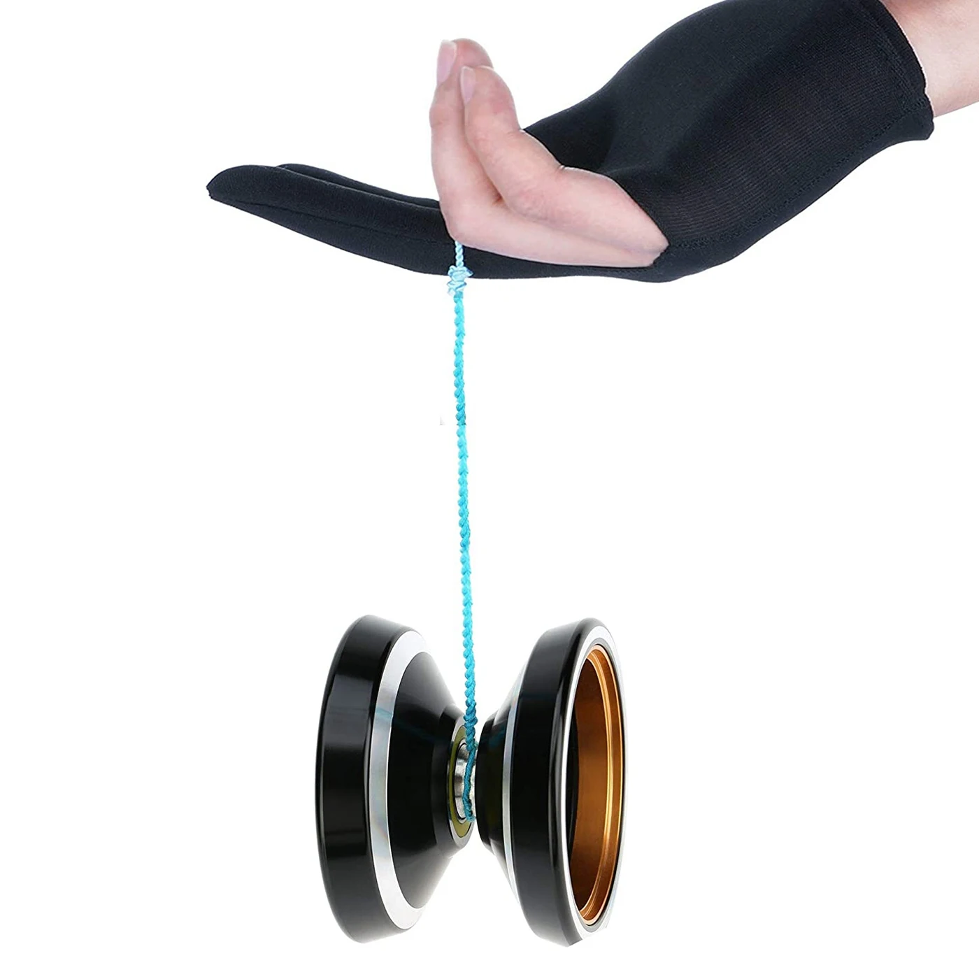 실용적인 MAGICYOYO 전문 비 반응형 요요 M001-B, 금속 링이 있는 합금 알루미늄 요요 중간 요요 + 추가 5줄