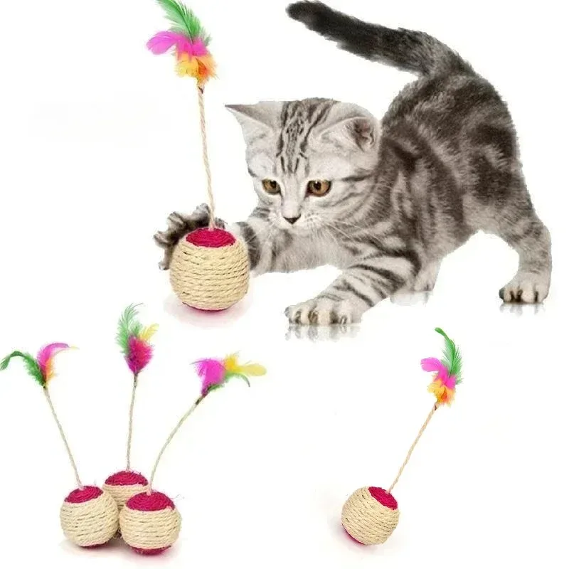 Cat Scratch Ball: Keep Your Pet Happy! Fun, Claw-friendly Toy for Playful Moments. Boosts Well-being. Get It Now！