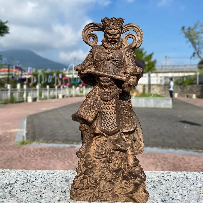 Hand-Carved Agarwood Four Heavenly Kings Statue - 7.3