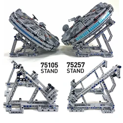 Выставочный стенд для Millennium 75257 Falcon Vertical MOC, строительные блоки, кирпичи, совместимые с коллекционерами Ultimate 05007 75105