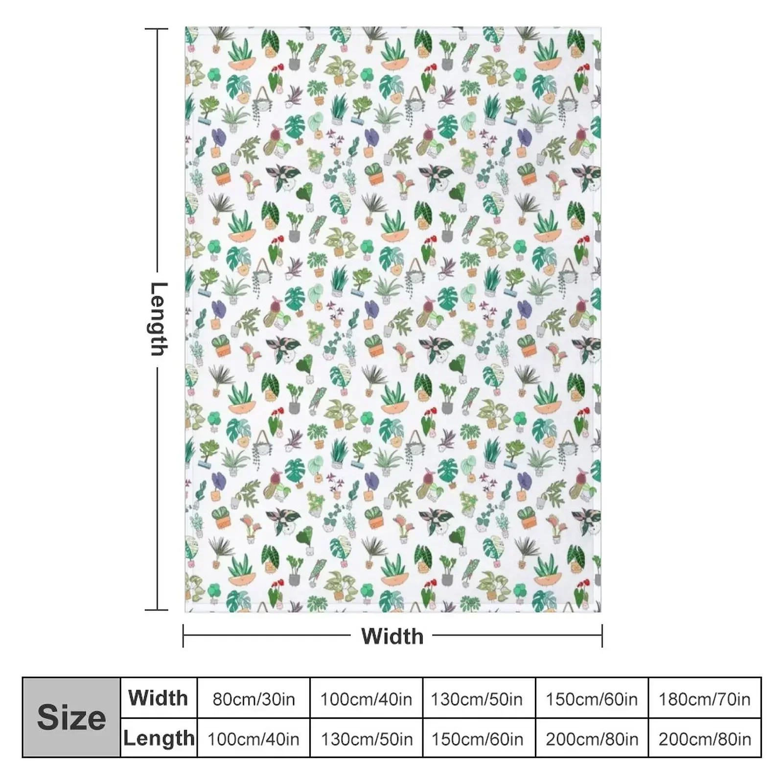 The Plant Alphabet Pattern Throw Blanket warm for winter Nap Blankets For Bed Flannel Blankets