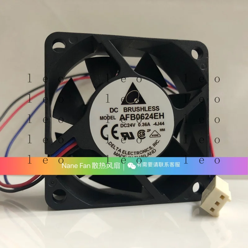 DD  1 PCS  DELTA Fan AFB0624EH   DC 24V 0.36A 6025 6cm 3 pin inverter fan server fan