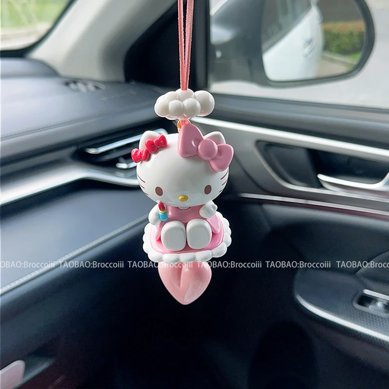 

Car Pendant Hello Kitty Automobile Rearview Mirror Decoration Ornaments Car Pendant Accessories
