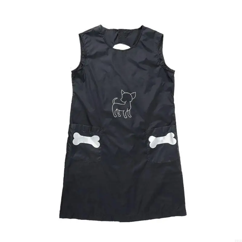 Ropa trabajo Smock aseo para baños mascotas Puppy Print B95B