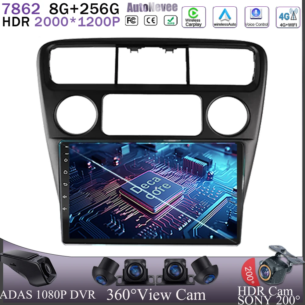 For Honda Accord 6 1997 - 2002 Carplay Android 13 GPS Navigation DVD Multimedia Stereo Head Unit Wifi Auto Radio No 2Din BT DVD