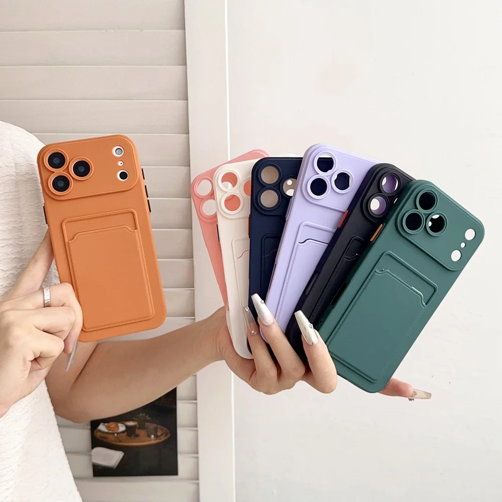 Soft Skin Feel Credit Card Slot Card Holder Case For iPhone 17 Pro Max 17 Pro Air 16e 16 pro 15 + 14 13 12 11 Protect Cover - AliExpress 202192403 Soft Skin Feel Credit Card Slot Card Holder Case For iPhone 17 Pro Max 17 Pro Air 16e 16 pro 15 + 14 13 12 11 Protect Cover - AliExpress 202192403