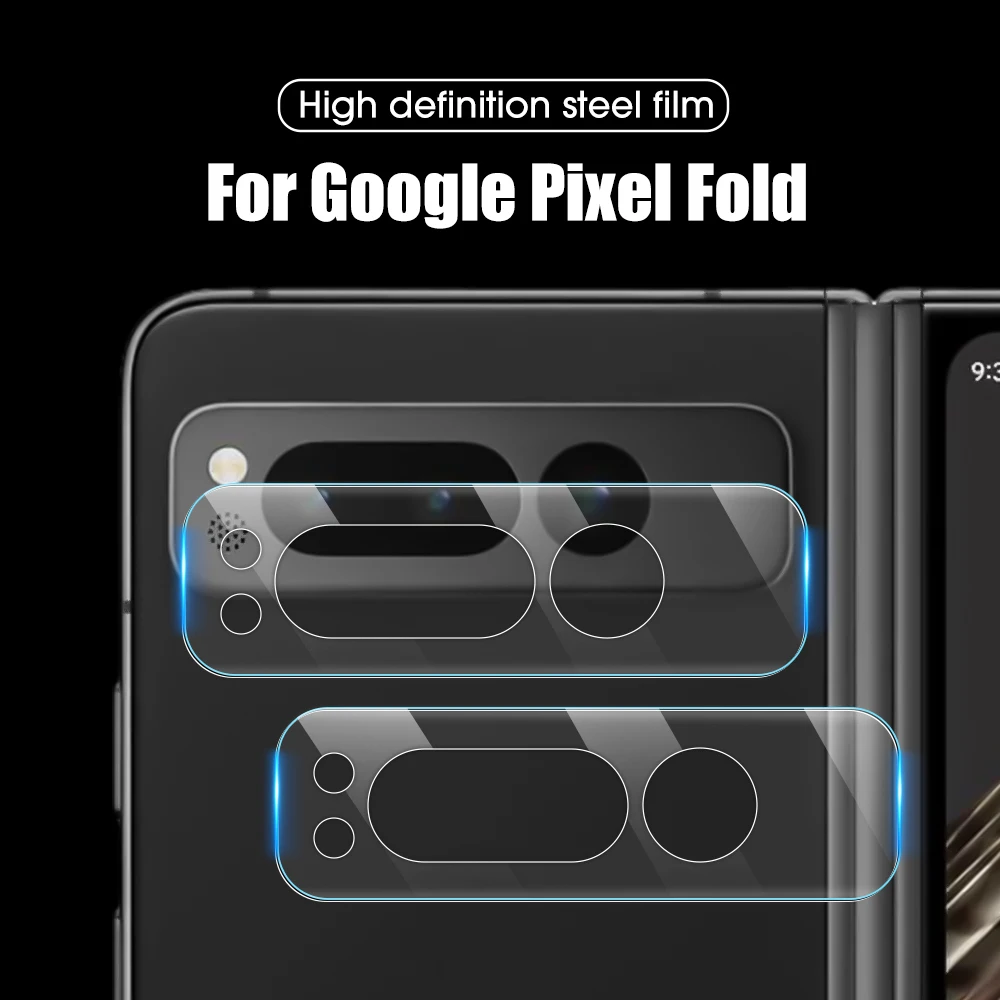 Protetor De Lente De Câmera Transparente Para Google Pixel Fold, Capa De Vidro 3D, Película Protetora HD