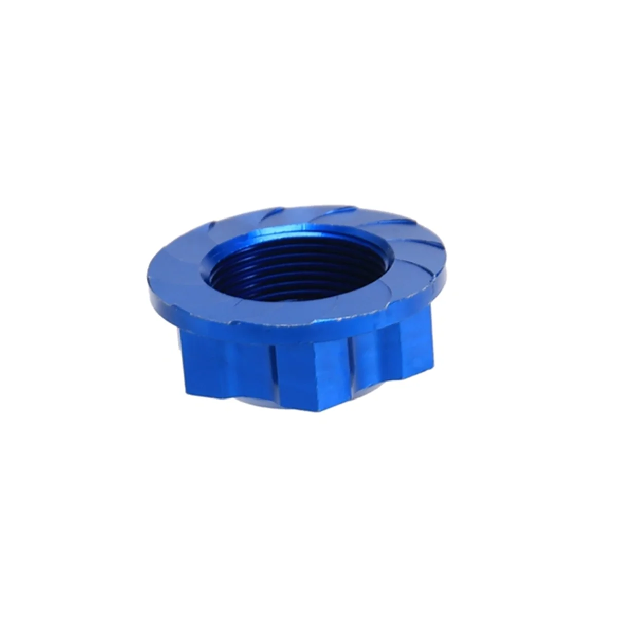 BAAA-4Pcs de alumínio para arrma 1/5 kraton 8s outcast 8s rc carro 24mm encanta porcas da roda cubo da roda capa à prova de poeira anti-skid azul