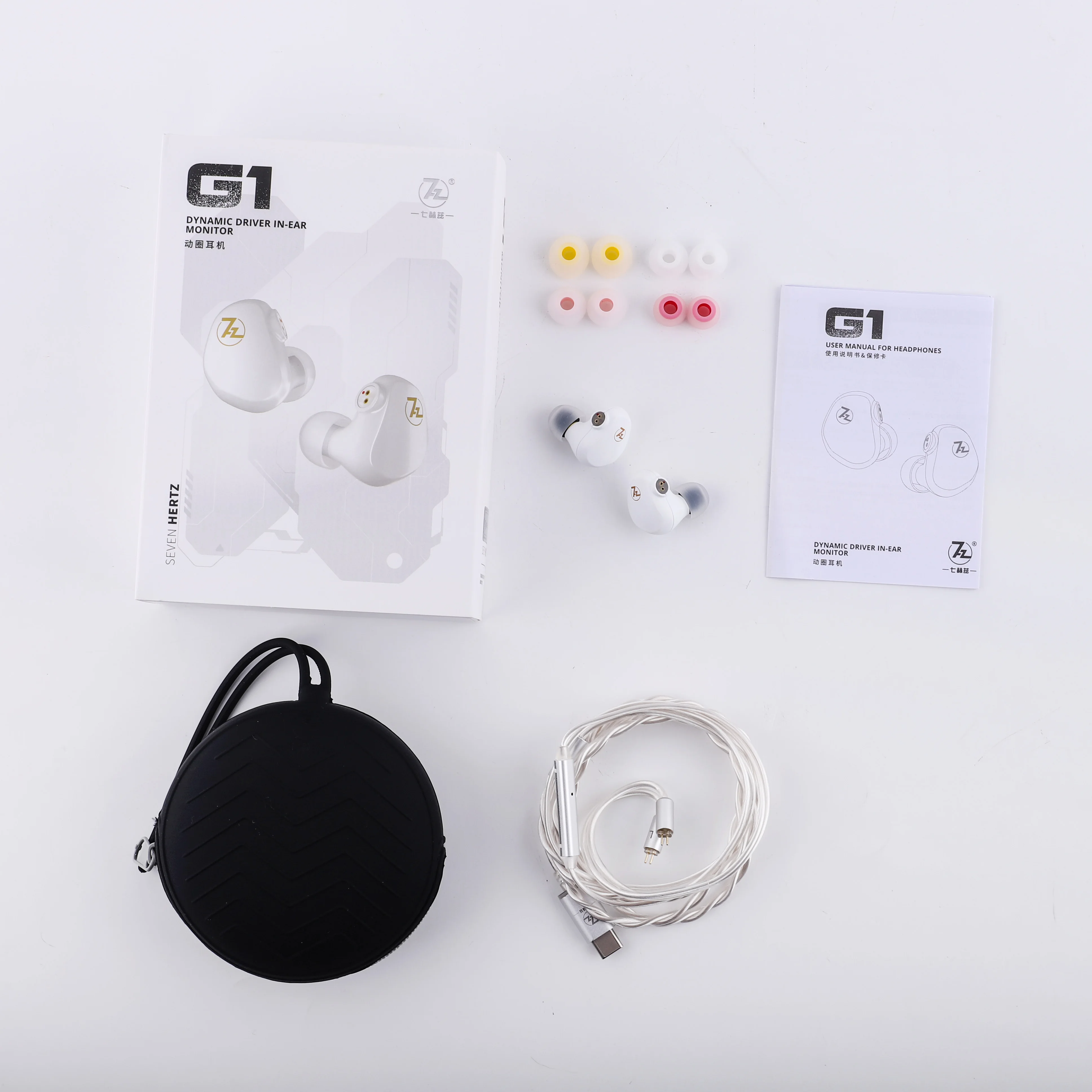 7Hz G1 10mm Dynamiczny przetwornik dźwiękowy, słuchawki douszne Hifi z stabilnym i niezawodnym wymiennym kablem 0,78 mm 2-pin. — zdjęcie produktu 6