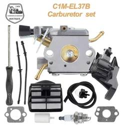 Carburetor Air Fuel Filter Set for Husqvarna 445 450 445E 450E JONSERED CS2245S 506450401 Chainsaw ZAMA C1M-EL37B 506450401