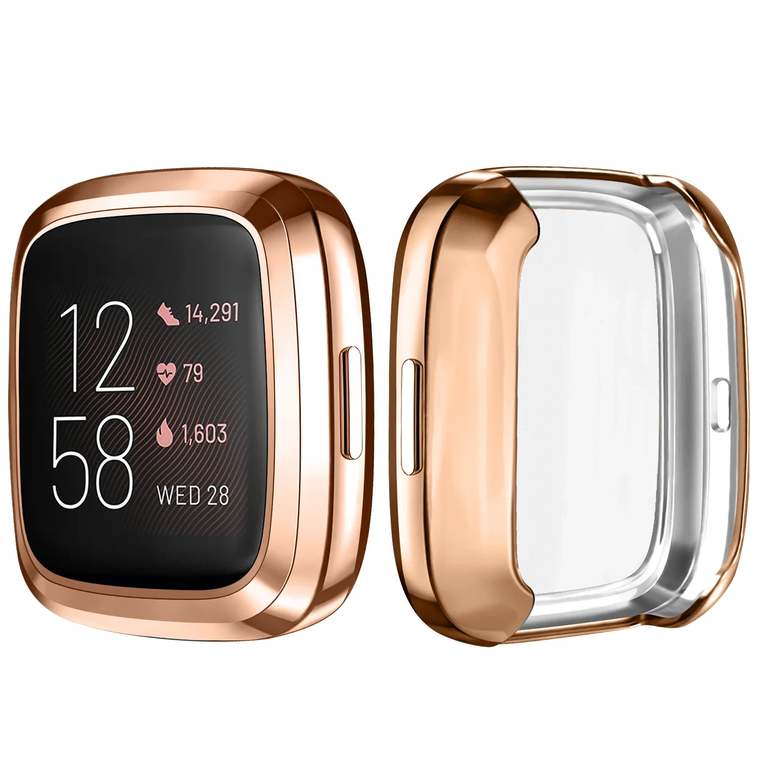 Protector de pantalla de Tpu para Fitbit Versa 2 Versa 3 Versa Lite, carcasa impermeable para reloj inteligente, cubierta de parachoques para Fitbit Versa Sense