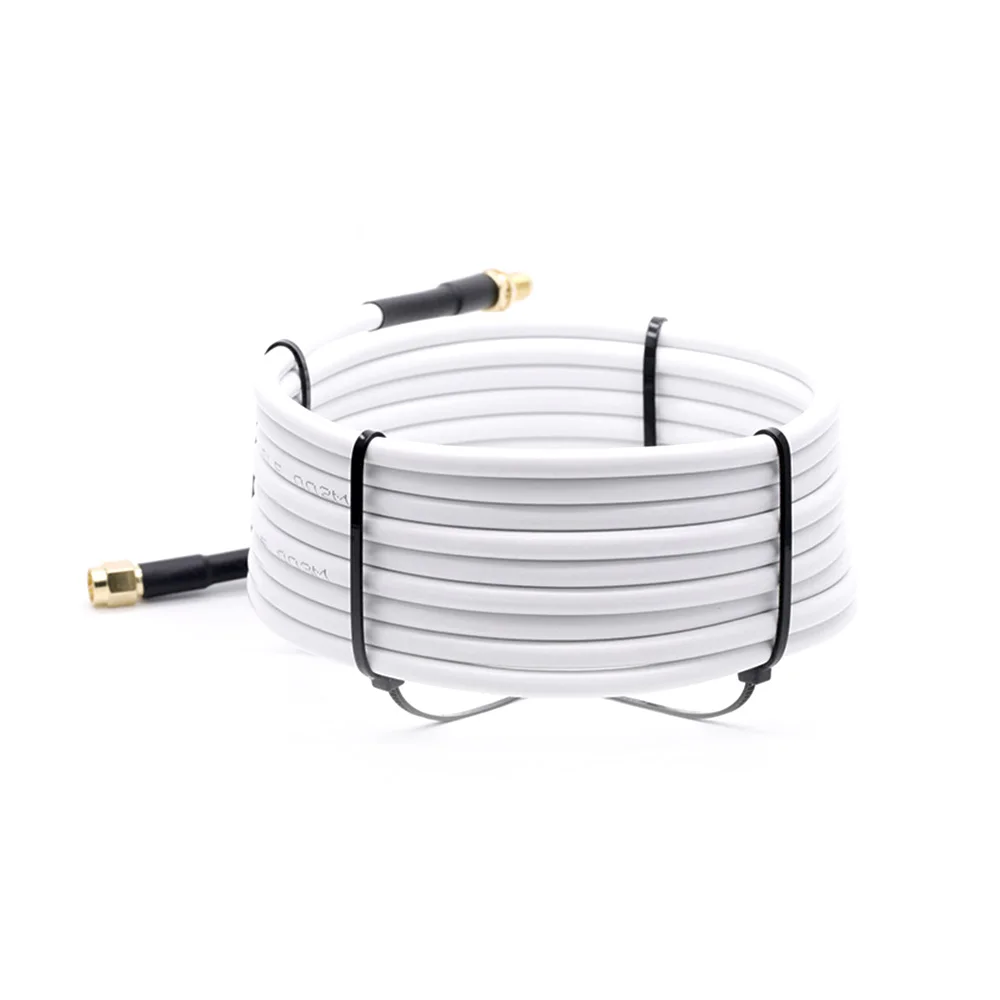 1M 2M 5M 10M 20M SMA Male to SMA Male RG58 50ohm Coaxial Cable SMA Plug WiFi Antenna Extension Cable Connector Adapter Pigtail