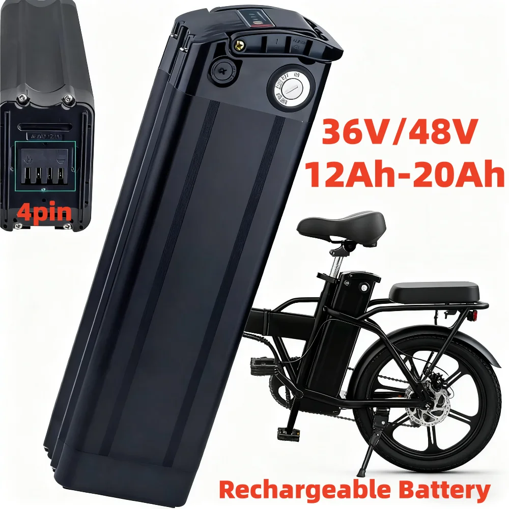 

36V/48V 12Ah-20Ah 18650 Lithium Rechargeable Battery for Bafang Silverfish 750W 1000W Engine Kit - with BMS & 2A Charger