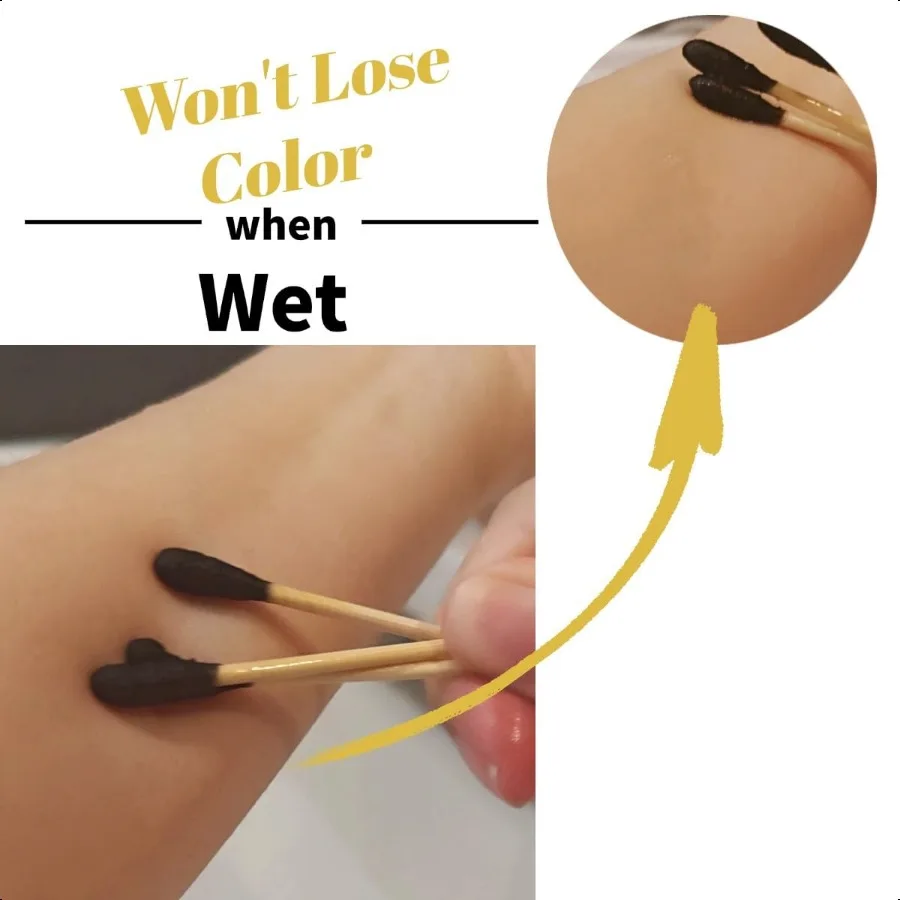 Pink Cotton Swabs 200pcs Natural Cotton Buds Biodegradable Organic Double Tips for Ear Wax Removal 200PCsPink