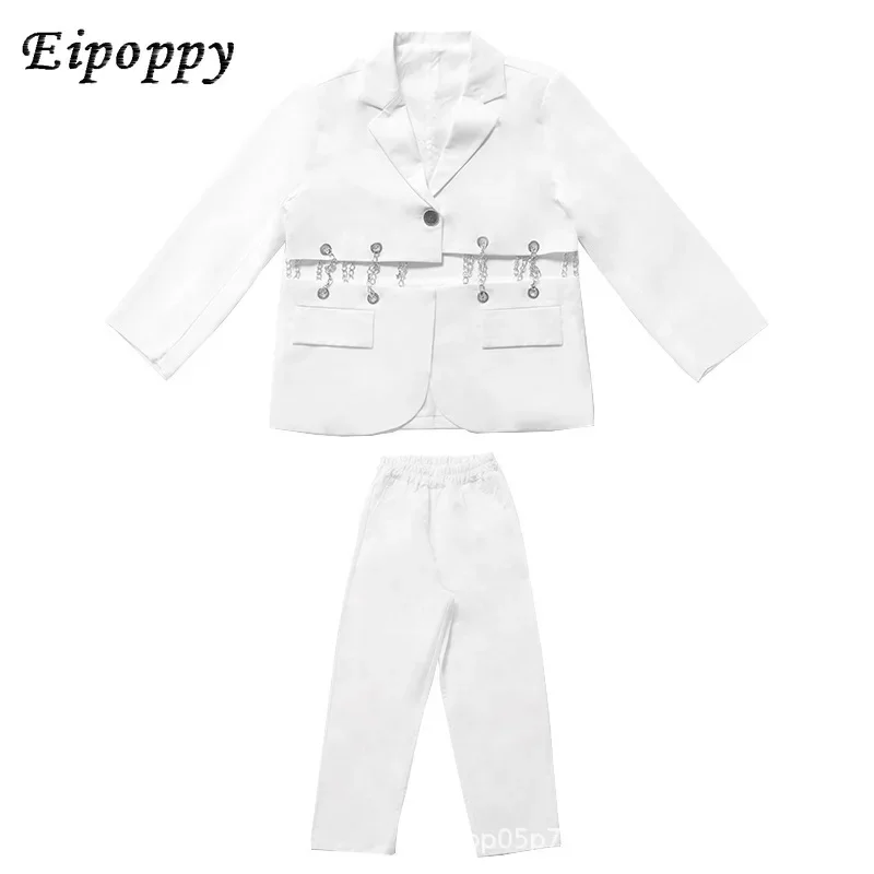 

Children's Performance Clothes Hiphop Catwalk Stage Girls Suit Handsome Jazz Dance Street Dance Clothing Performance Wear