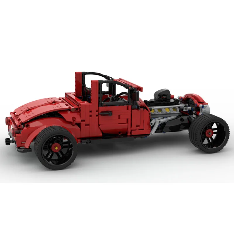 

MOC-66366 Новая классическая модель суперкара Hot Rod из строительных блоков, 1329 деталей, креативный подарок для мальчиков на день рождения и Новый год