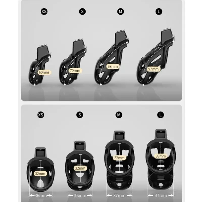 Gaiola de castidade masculina discreta, dispositivo de castidade sissy femboy com anéis de pênis de 3 tamanhos, brinquedo sexual adulto para homens