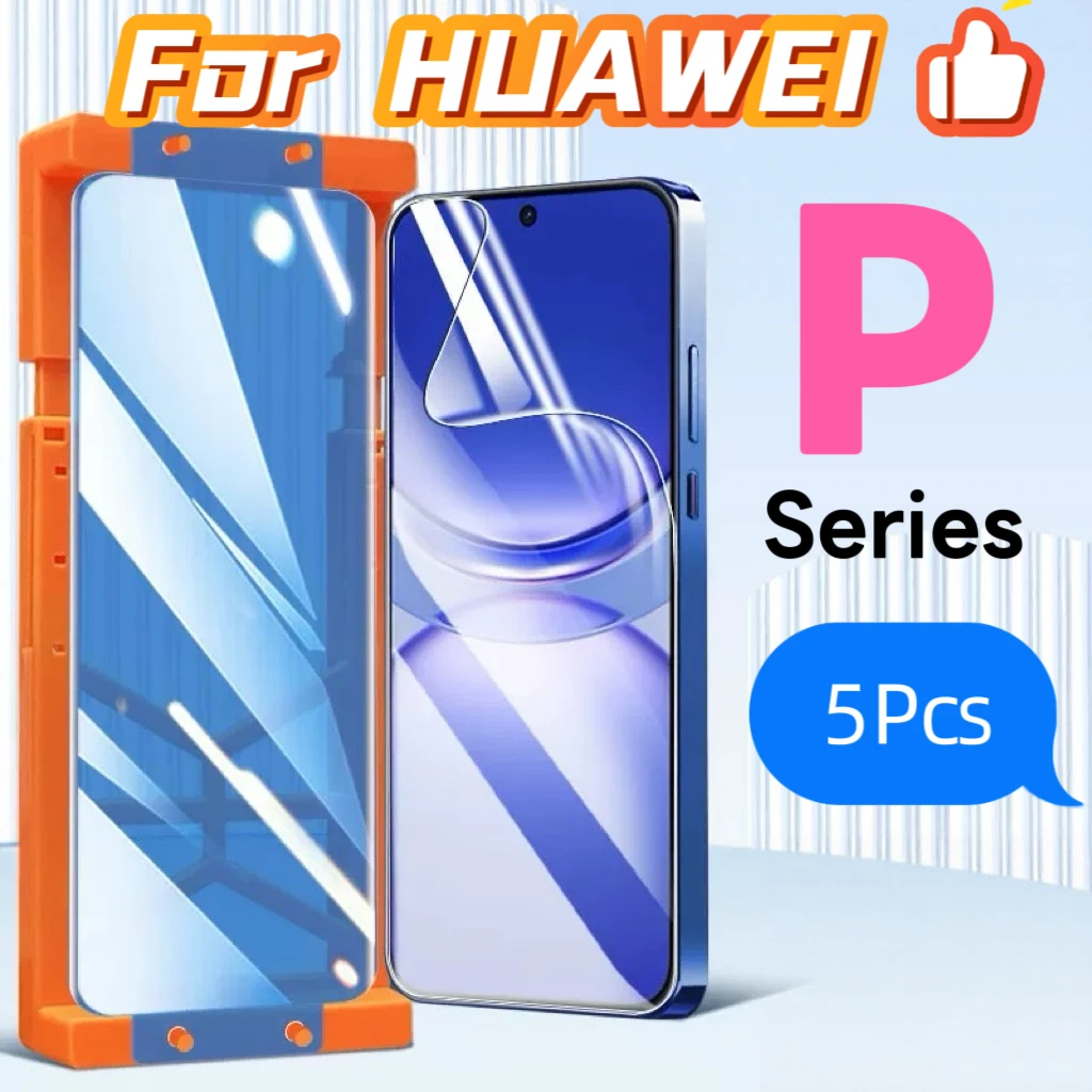 

HD Screen Protector For Huawei P Series, Soft Film Not Tempered Glass, Easy Install, 5 Pack