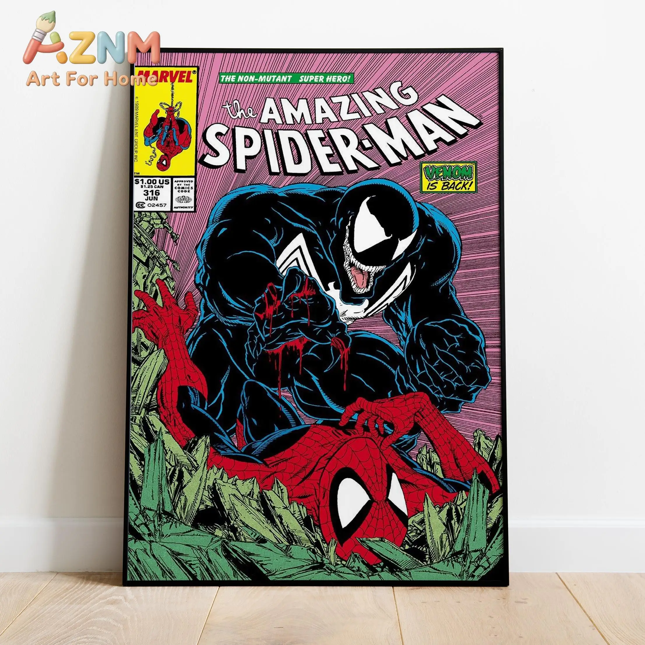 Póster con portadas de cómics de Spider-Man, impresión de cómics, arte de pared, regalo para fanáticos de la animación