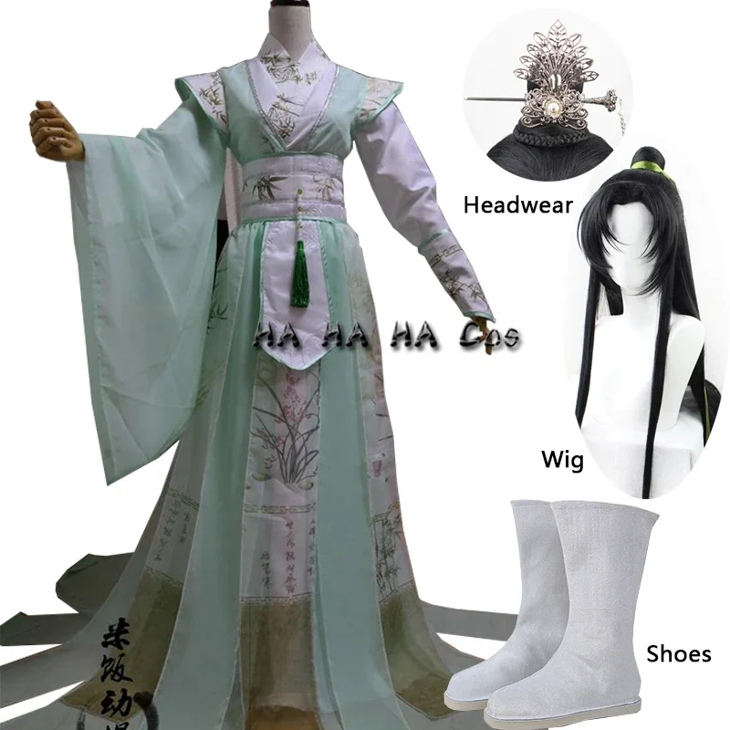 Villain Self-Rescue System Shen Yuan Anime Cosplay Costume Shen Qingqiu Cosplay Halloween Costumes Wig Shoes Props For Men Women