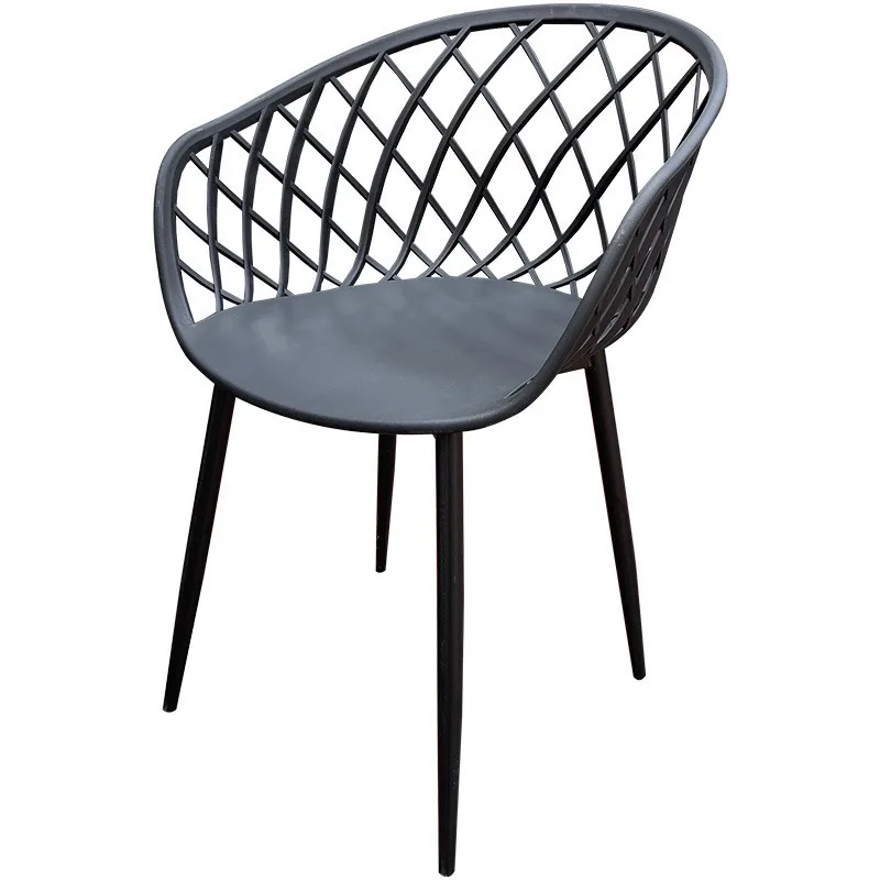 

Outdoor table and chair three-piece combination milk tea shop dining chair