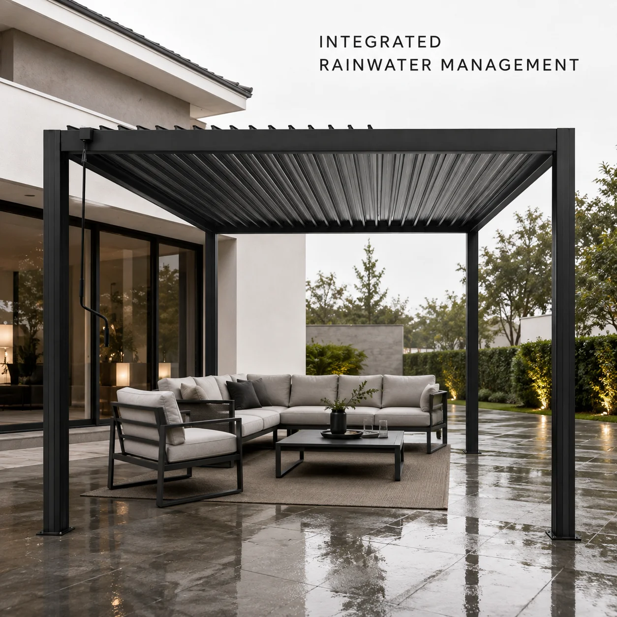 Heavy Duty 90x90mm Aluminum Post Louvered Pergola 3x3m 3x4m Outdoor Garden Gazebo With Manual Adjustable Roof Waterproof Canopy