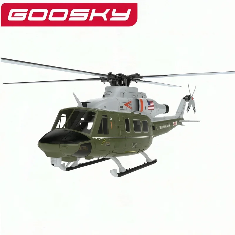New GOOSKY E2 Huey 1/35 Remote Control Simulation UH-1Y Real GPS Auto Hover Optical Flow Positioning Brushless RC Aircraft Model