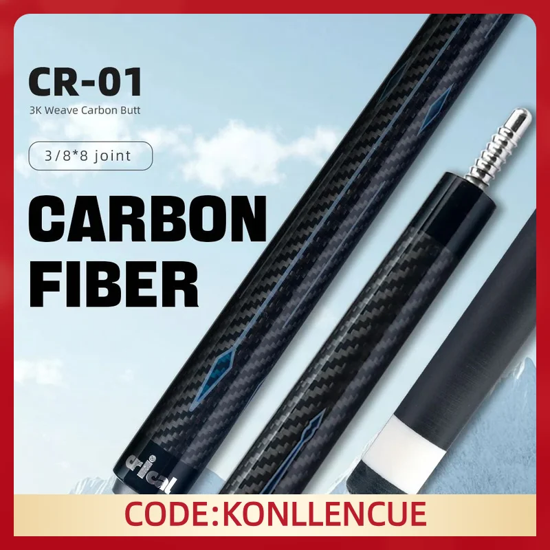 

Crical 3 cushion billiard cue with carbon fiber shaft 12mm Tip 142 cm Libre professional Carbon Cue for carom billiard cue