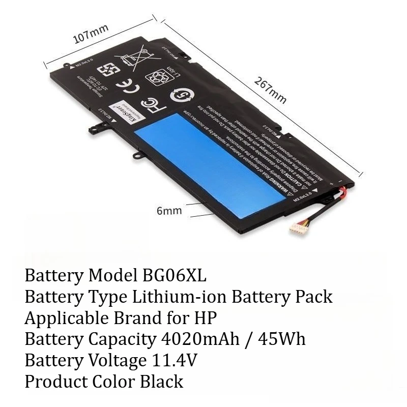 

Аккумулятор для ноутбука HP Elitebook Folio 1040 G3 HSTNN-IB6Z BG06XL, 4020 мАч, увеличенная емкость, увеличенный запас хода