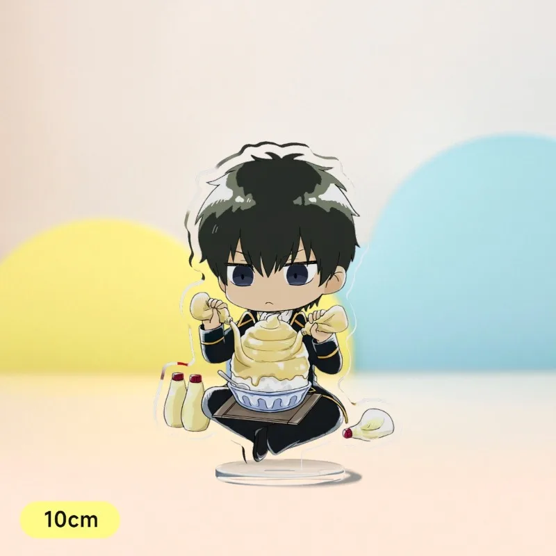 Gintama Sketchu Water Ice Plate Desk Decor Sakata Gintoki Standing Kagura Collection Ornament Shimura Shinpachi Acrylic Doll