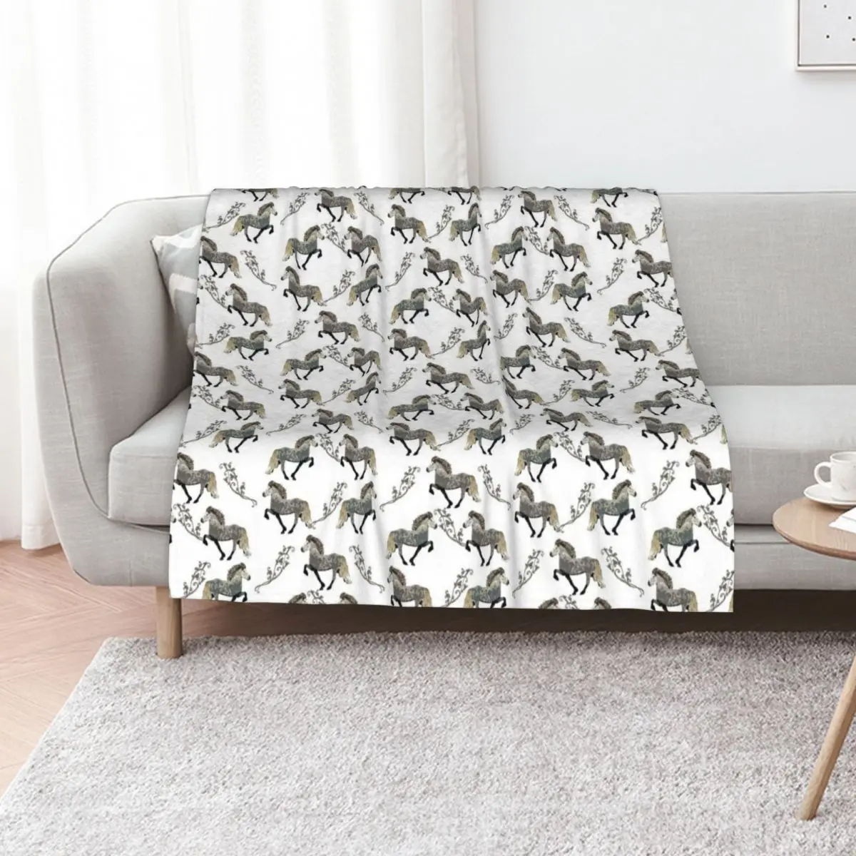 Astrid ~ Icelandic Horse Throw Blanket Summer Beddings Cute Single heavy to sleep warm for winter Sofa Throw Blankets