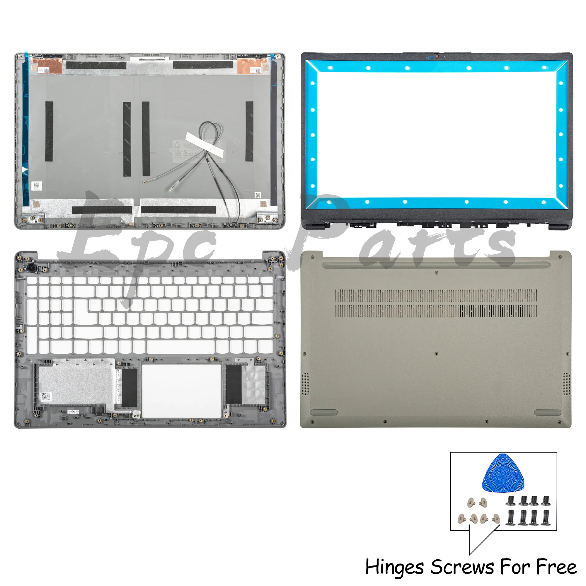 Epc Parts JS570 For Ideapad 15ALC7 15IAU7 15IGL7 15ADA7 2022 Back Cover AP2DG000600 Bezel AP2DG000500 Palmrest Bottom Replace