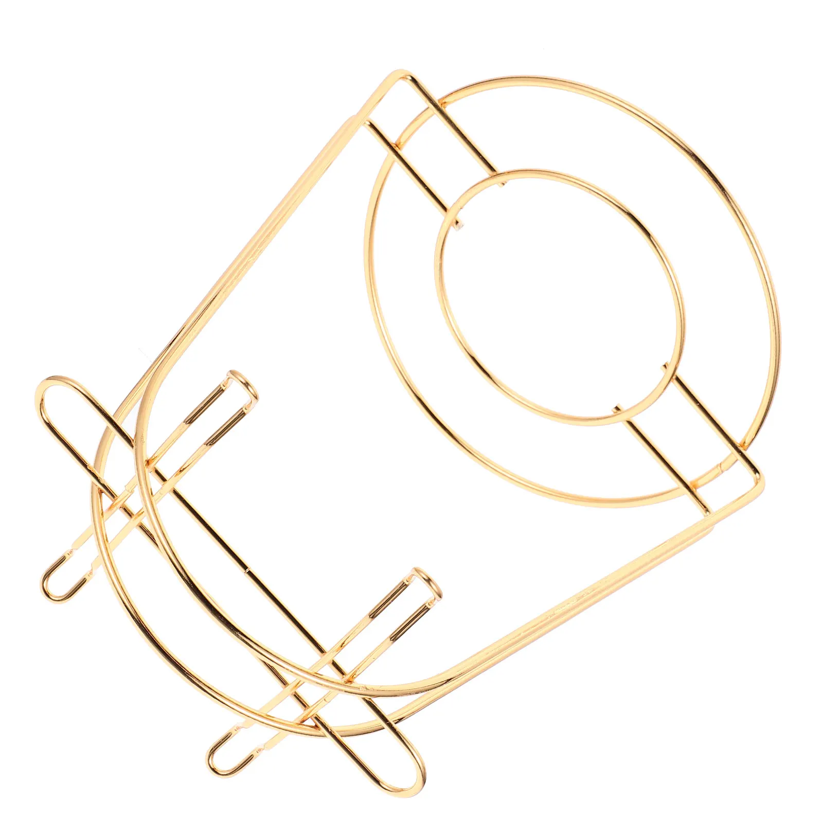 

4 Pieces Cup Holder Set Iron Cup Bracket Kitchen Accessory Black Gold Color Mug Drying Rack Coffee Saucer Storage Shelf