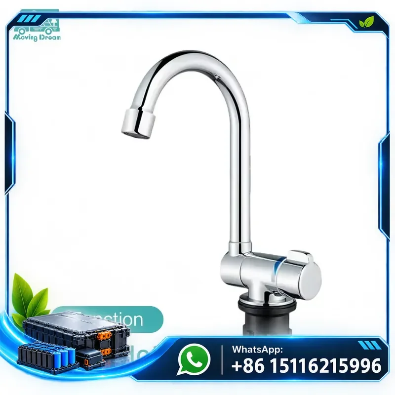 RV kitchen faucet foldable single handle 360 degree rotating hot and cold water countertop mounted high faucet with ceramic