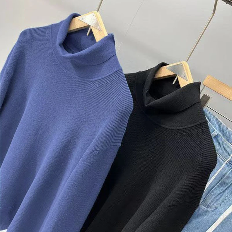 الخريف الشتاء الحرارية الدافئة تنفس سترة الرجال جديد طويل الأكمام متماسكة البلوز سترة خفيفة الوزن رمادي غامق سترة سوداء