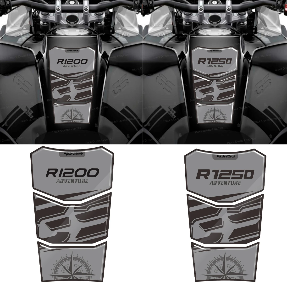 

For BMW Motorrad R1250GS R1200GS Adventure 2019-2022 3D Resin Motorcycle Tank Pad Sticker 40 Years GS