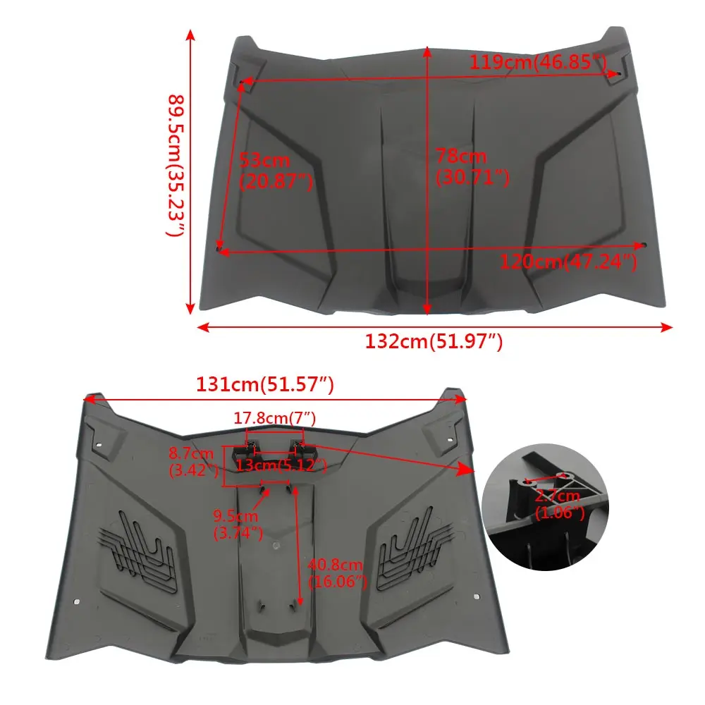 UTV Accessories Hard Top Roof Panel Cover Fits For Can-Am Maverick X3 X RC DS RS Turbo R 2017-2023 2 Doors #715002902 view 6