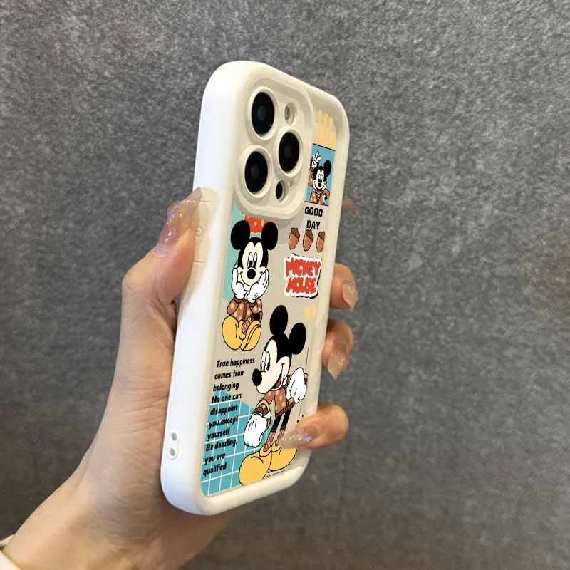 เคสโทรศัพท์ลายมิกกี้เมาส์เท่ๆ จากดิสนีย์ สำหรับ Apple iPhone 17 17Air 16 16E 15 14 13 12 Mini 11 Pro Max ลายตาแมว