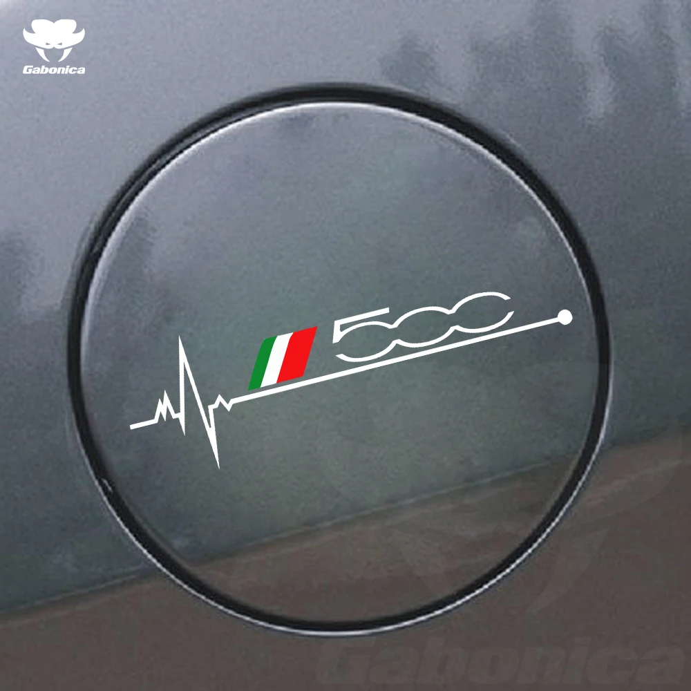 1PCS Car Tank Oil Sticker For Fiat 500 500x 500l 500C Car Accessories Reflective KK Car Sticker Decal Accessories