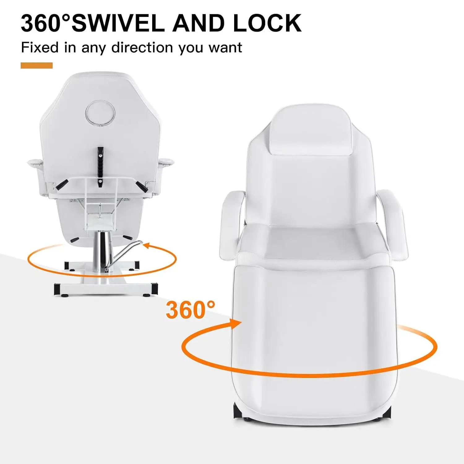 Professional Hydraulic Tattoo Bed Swivel aesthetician Chair Adjustable Beauty Esthetician Spa Table for Eyelash Facial Bed Exten