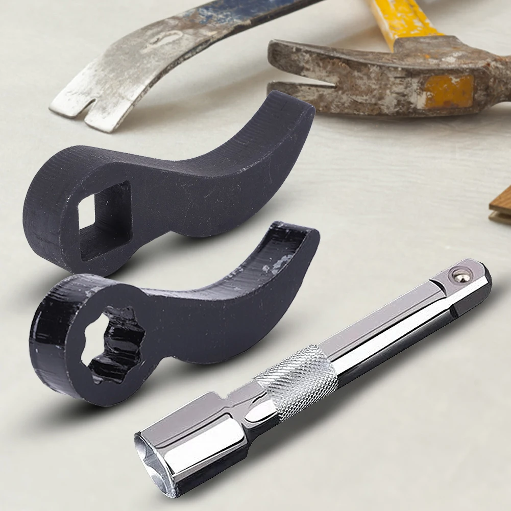 3 Pcs Wrecking Bar Pry Bar Wrench Head 1/2inch Drive Half Shaft Removal Car Repairing Tools with Extension Bar for Tight Spaces