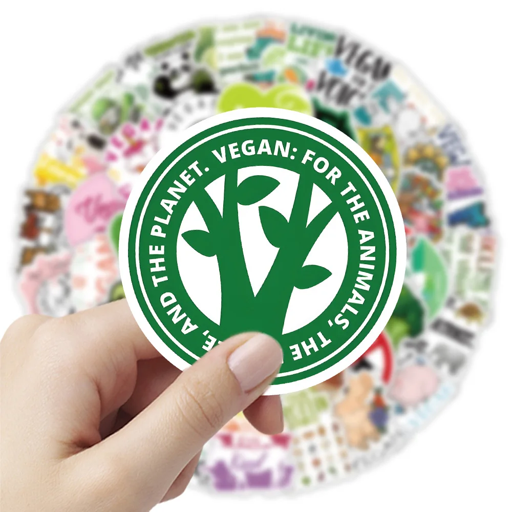 

10/50/100PCS Cartoon Vegetable Avocado Vegetarian Sticker Graffiti Decoration Phone Case Water Cup Laptop Waterproof Decal Toy