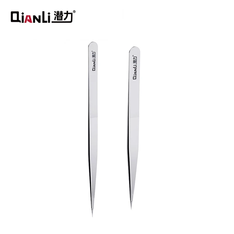 Qianli Ineezy hand polished non-magnetic stainless steel tweezers mobile phone repair tool can be used for BGA motherboard repai