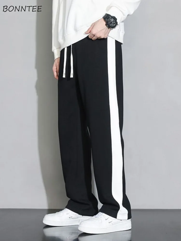 

Casual Pants Plus Velvet Straight Chic Loose Warm Floor Length Autumn Winter Mid Waist Pockets Comfortable Drawstring Exercise