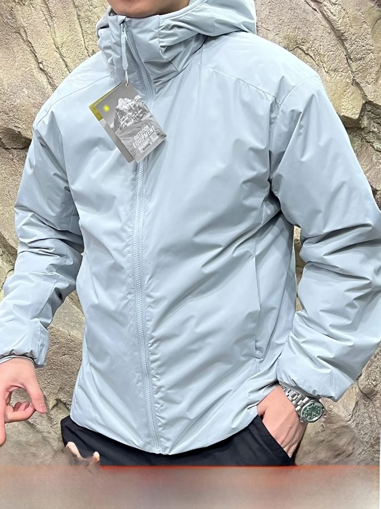 

Tech Cotton Hooded Jaet Youth Faion Warm Outdoor ex Long Sve Stand Fit Pure Color AT0M Series Durable Cotton Coat