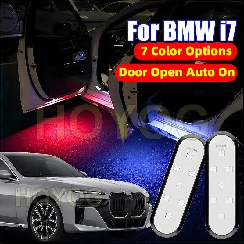 For BMW i7 2022-2026 Wireless 1-4pcs Car Door Light with a Magnetic Sensor and No-Drill Installation