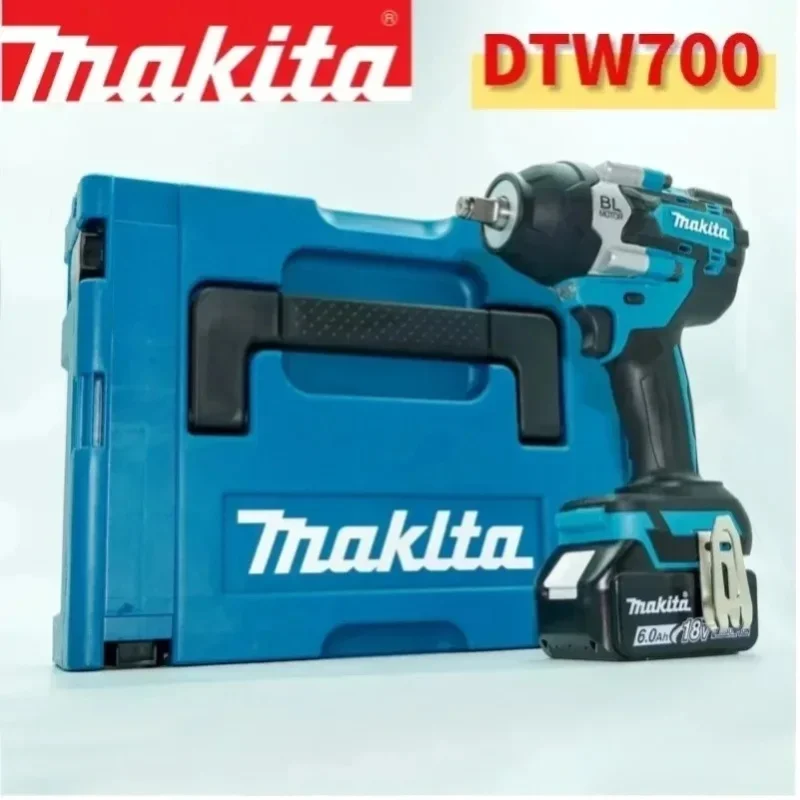 100% Makita DTW700 Akku-Schlagschrauber 18V Bürstenloser Motor 1000Nm Variable Geschwindigkeit Elektrischer Schrauber Hohe Effizienz Langlebig Automatische Abschaltung mit Makita 18V LXT Akku BL1830