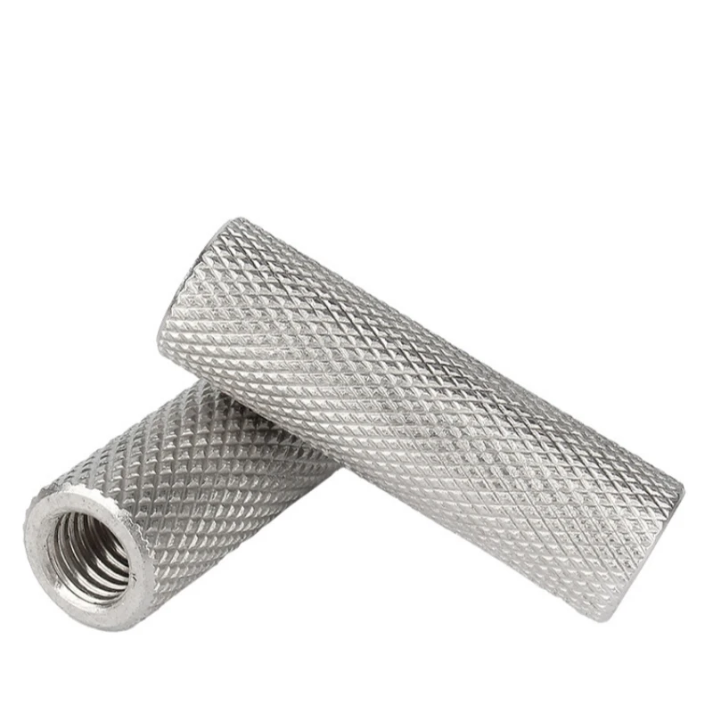 Knurled Round Coupling Nut M2M2.5M3M4M5M6M8M10M12M14M16 304 Stainless Steel Extended Cylindrical Flat Head Hand Twisted Mesh Nut