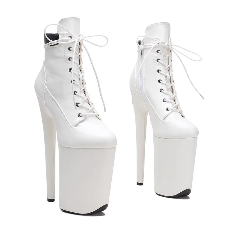 

New 23CM/9inches PU Upper Modern Sexy Nightclub Pole Dance Shoes High Heel Platform Women's Ankle Boots 147