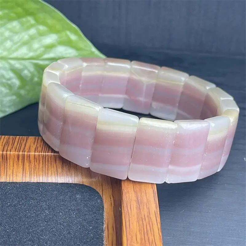 12MM Natural Pink Purple Jade Bangle Healing Stone Stretch Polychrome Gemstone For Women Birthday Present Lover Gift 1pcs